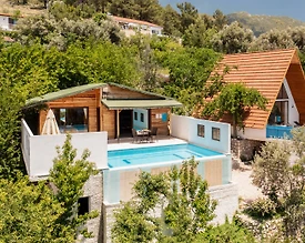 Kaş İslamlar'da Doğa Manzaralı, Özel Havuzlu, Balayı Villası - 3