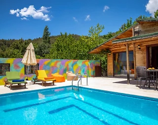 Kaş İslamlar'da Doğa Manzaralı, Özel Havuzlu, Balayı Villası - 2