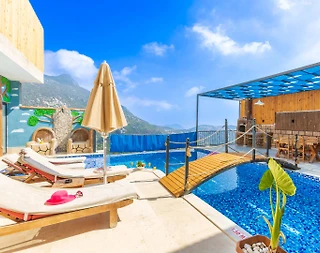 Kaş İslamlar'da Sakin Konumda, Kapalı Havuzlu, 4 Kişilik Villa - 1