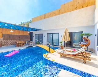 Kaş İslamlar'da Sakin Konumda, Kapalı Havuzlu, 4 Kişilik Villa - 3