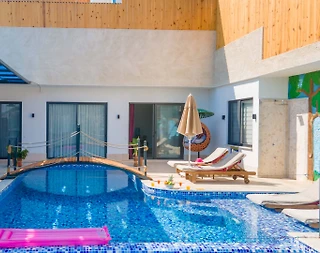Kaş İslamlar'da Sakin Konumda, Kapalı Havuzlu, 4 Kişilik Villa - 5