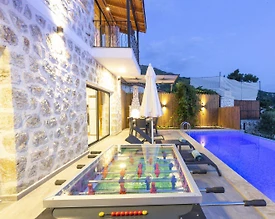Kaş İslamlar'da Otantik Tasarımlı, Özel Havuzlu, Taş Villa - 3