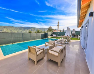 Kaş Sarıbelen'de Şehirden Uzakta, Özel Havuzlu, Kiralık Villa - 5