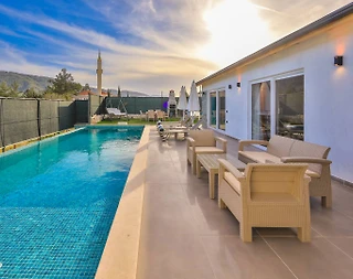 Kaş Sarıbelen'de Şehirden Uzakta, Özel Havuzlu, Kiralık Villa - 4