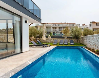 Kaş Kalkan'da Sakin Konumda, Özel Havuzlu, Modern Villa - 3