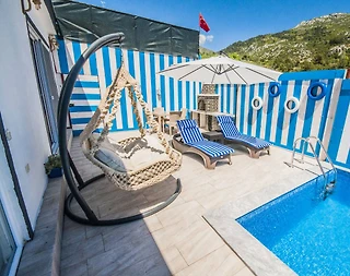 Kaş İslamlar'da Sakin Konumda, Özel Havuzlu, Balayı Villası - 5