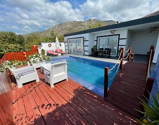 Kaş Üzümlü'de Şehirden Uzakta, Özel Havuzlu, Balayı Villası - 3