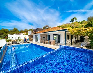 Kaş Sarıbelen'de Doğa İle İç İçe, Özel Havuzlu, 2+1 Villa - 1