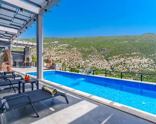 Kaş İslamlar'da Dağ ve Orman Manzaralı, Özel Havuzlu, 2+1 Villa - 4