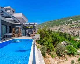 Kaş İslamlar'da Dağ ve Orman Manzaralı, Özel Havuzlu, 2+1 Villa - 2