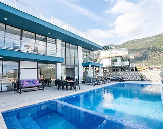 Kalkan'da Deniz ve Doğa Manzaralı, Sonsuzluk Havuzlu, Jakuzili Villa - 2