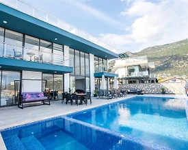 Kalkan'da Deniz ve Doğa Manzaralı, Sonsuzluk Havuzlu, Jakuzili Villa - 2