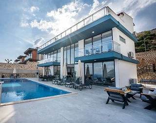 Kalkan'da Deniz ve Doğa Manzaralı, Sonsuzluk Havuzlu, Jakuzili Villa - 3