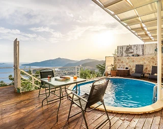 Kaş Kördere'de Enfes Deniz Manzaralı, Özel Havuzlu, 1+1 Villa - 3