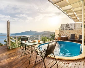 Kaş Kördere'de Enfes Deniz Manzaralı, Özel Havuzly, 1+1 Villa - 3