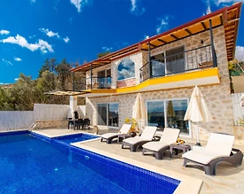Kaş İslamlar'da Muhteşem Doğa Manzaralı, Jakuzili, Modern Villa - 2