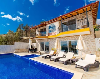 Kaş İslamlar'da Muhteşem Doğa Manzaralı, Jakuzili, Modern Villa - 2