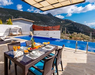 Kaş İslamlar'da Muhteşem Doğa Manzaralı, Jakuzili, Modern Villa - 5