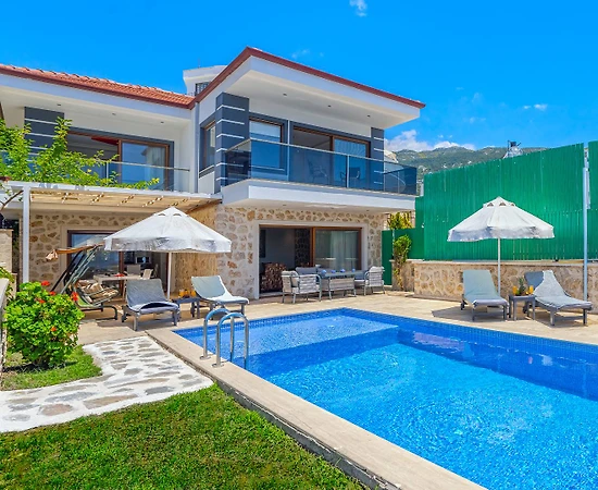 Kaş İslamlar'da Kartpostallık Manzaralı, Özel Havuzlu, 2+1 Villa - 1