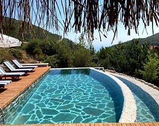 Kaş Sarıbelen'de Ahşap Mimarili, Özel Havuzlu, Lüks Villa - 3