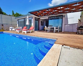 Kaş İslamlar'da Harika Deniz Manzaralı, Özel Havuzlu, Jakuzili Villa - 3