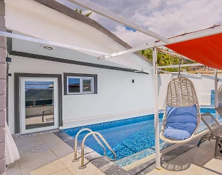 Kaş İslamlar'da Doğa Manzaralı, Özel Havuzlu, 4 Kişilik, Tatil Villası - 4
