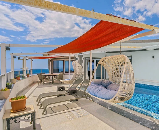 Kaş İslamlar'da Doğa Manzaralı, Özel Havuzlu, 4 Kişilik, Tatil Villası - 1