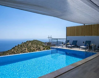 Kaş Bezirgan'da Muhteşem Deniz Manzaralı, Özel Havuzlu, 3+1 Villa - 5