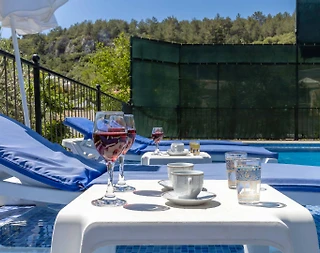 Kaş İslamlar'da Huzurlu Doğada, Özel Havuzlu, Modern Villa - 5