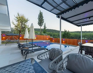 Kaş Kınık'ta Sessiz Doğada, Özel Havuzlu, Kiralık Villa - 5