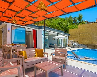 Kaş Üzümlü'de Balayı Çiftlerine Uygun, Özel Havuzlu, Ferah Villa - 3