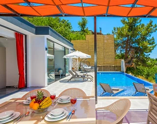 Kaş Üzümlü'de Balayı Çiftlerine Uygun, Özel Havuzlu, Ferah Villa - 4