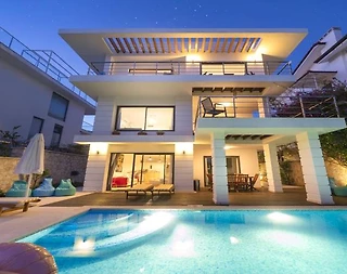 Kaş Kalkan'da Göz Alıcı Deniz Manzaralı, Özel Havuzlu, 4+1 Villa - 1