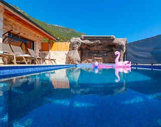 Kaş İslamlar'da Taş Mimarili, Özel Havuzlu, Konforlu Villa - 5