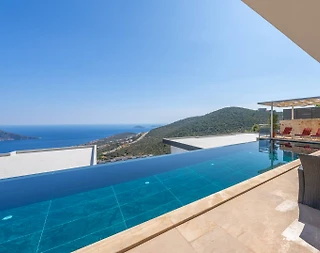 Kaş İslamlar'da Muhteşem Manzaralı, Özel Havuzlu, Lüks Villa - 4