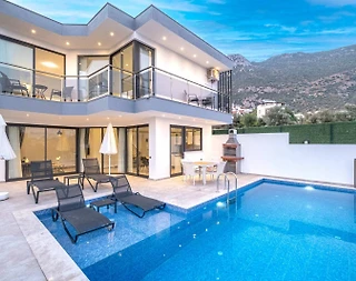 Kaş Kalkan'da Ferah Manzaralı, Özel Havuzlu, Jakuzili, Kiralık Villa - 1