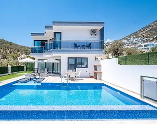 Kaş Kalkan'da Ferah Manzaralı, Özel Havuzlu, Jakuzili, Kiralık Villa  - 4