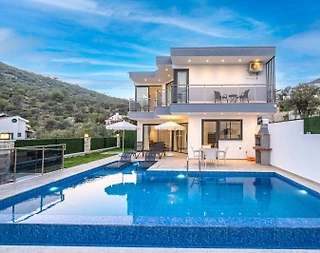 Kaş Kalkan'da Ferah Manzaralı, Özel Havuzlu, Jakuzili, Kiralık Villa  - 2