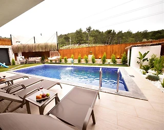 Kalkan Akbel'de Doğanın Kalbinde, Özel Havuzlu, Taş Villa - 2
