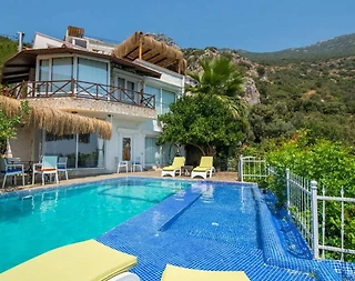 Kalkan Akbel'de Göz Alıcı Deniz Manzaralı, Özel Havuzlu, Kiralık Villa - 1