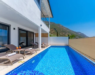 Kalkan Akbel'de Göz Alıcı Deniz Manzaralı, Özel Havuzlu, Kiralık Villa - 4