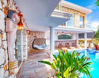 Kalkan Akbel'de Göz Alıcı Manzaralı, Özel Havuzlu, Modern Villa - 4