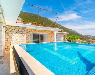 Kalkan Akbel'de Göz Alıcı Manzaralı, Özel Havuzlu, Modern Villa - 5