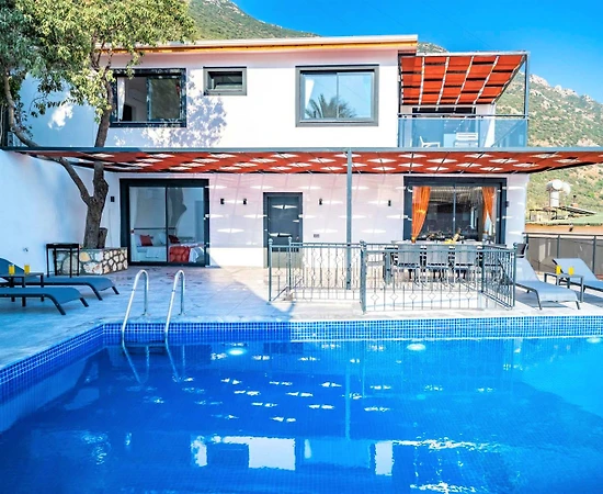 Kalkan Akbel'de Merkeze Yakın, Özel Havuzlu, Deniz Manzaralı Villa - 1