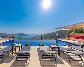 Kalkan Akbel'de Muazzam Deniz Manzaralı, Özel Havuzlu, Modern Villa - 2