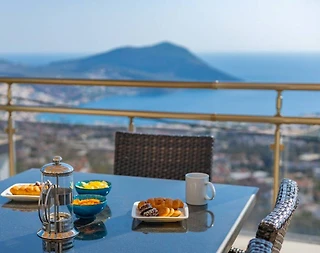 Kalkan Akbel'de Muazzam Deniz Manzaralı, Özel Havuzlu, Modern Villa - 5