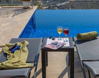 Kalkan Akbel'de Muazzam Deniz Manzaralı, Özel Havuzlu, Modern Villa - 4