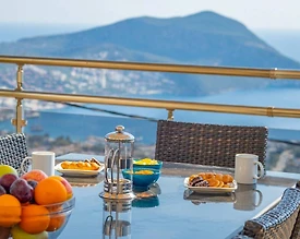 Kalkan Akbel'de Muazzam Deniz Manzaralı, Özel Havuzlu, Modern Villa - 3