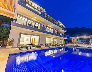 Kalkan Akbel'de Muazzam Deniz Manzaralı, Özel Havuzlu, Modern Villa - 1