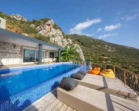 Kalkan Akbel'de Muhteşem Deniz Manzaralı, Özel Havuzlu, 3+1 Villa - 2